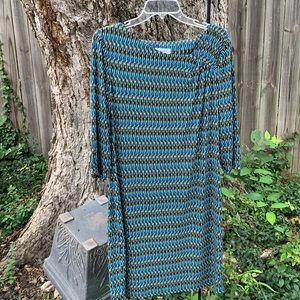 Calvin Klein Geometric Sheath Dress Size 16